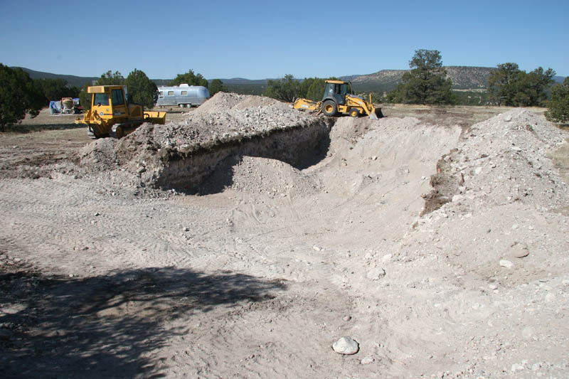 Digging the hole for the foundation